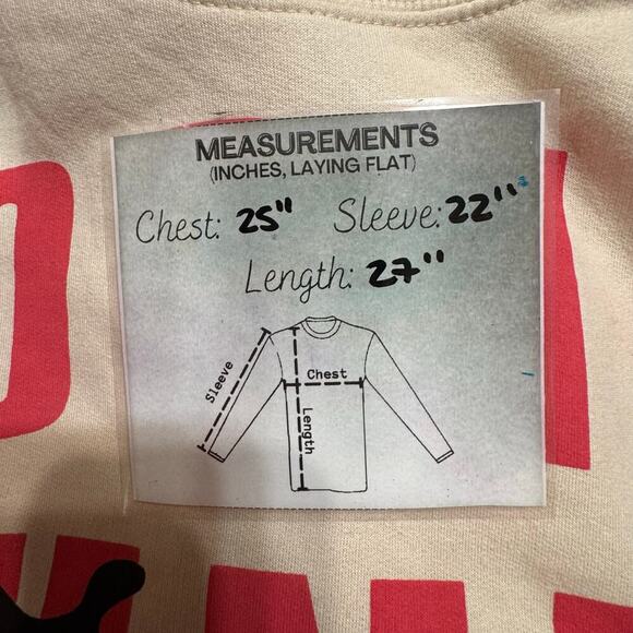 Looney Tunes Unisex Beige Long Sleeves Pullover Sweatshirt Size XXL - Picture 6 of 6